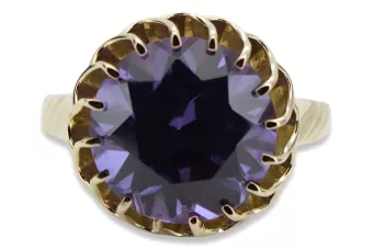 Пръстен Александрит 14K жълто злато Винтидж крафт vrc035y